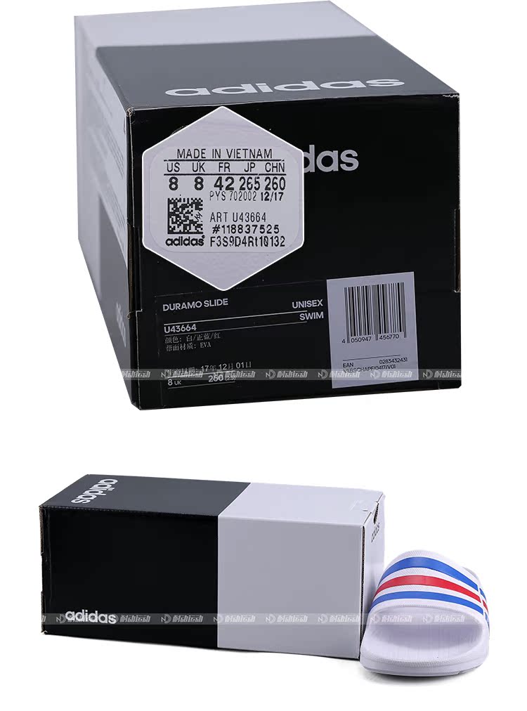 Adidas adidas mới dép giản dị nam và nữ dép thể thao dép U43664 dép quai hậu nam
