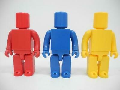 MEDICOM BEARBRICK 400% Kubrick ABS Model Red, Yellow and Blue Building BlocksMan Limited Edition