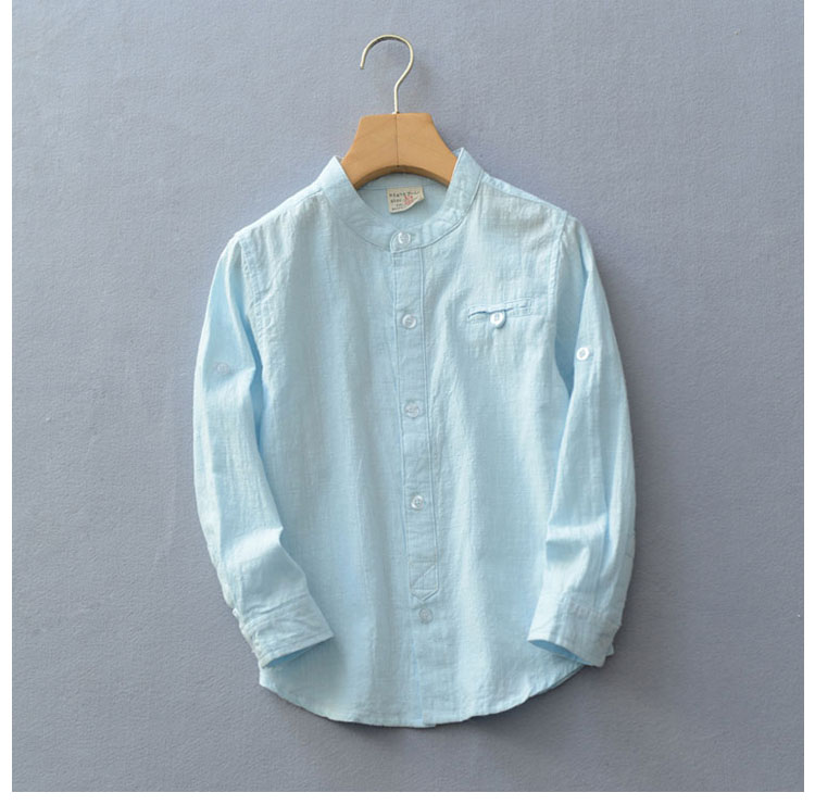 Chemise garcon à manche longue en lin - Ref 2074373 Image 16