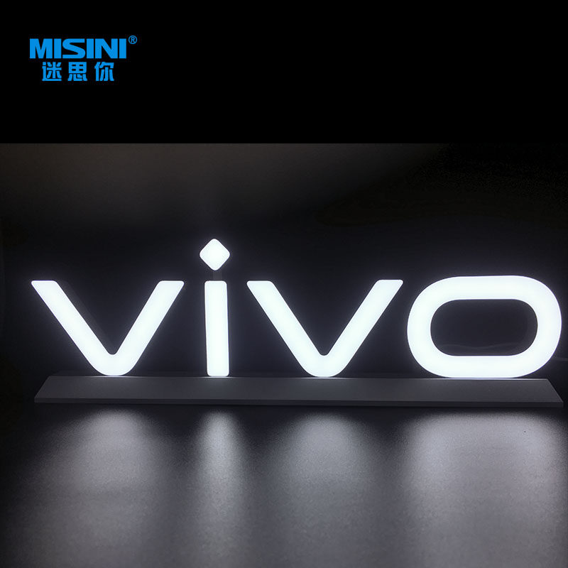 Manufacturer direct sales vivo luminous character counter to put ad word desktop luminous character 3d stereo landing character