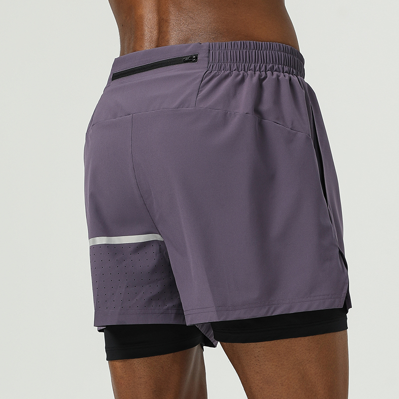 Liofro Running Fitness Training Two-In-One Shorts Marathon Ultra-Light Quick-Drying Elastic Breathable Sports Three-Quarter Pants Liofro Running Fitness Training Two-In-One Shorts Marathon Ultra-Light Quick-Drying Elastic Breathable Sports Three-Quarter Pants