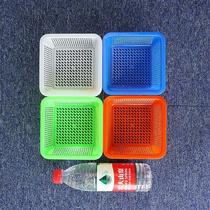 Square small basket Plastic kindergarten small handmade mini storage basket Cooked plastic basket square sieve