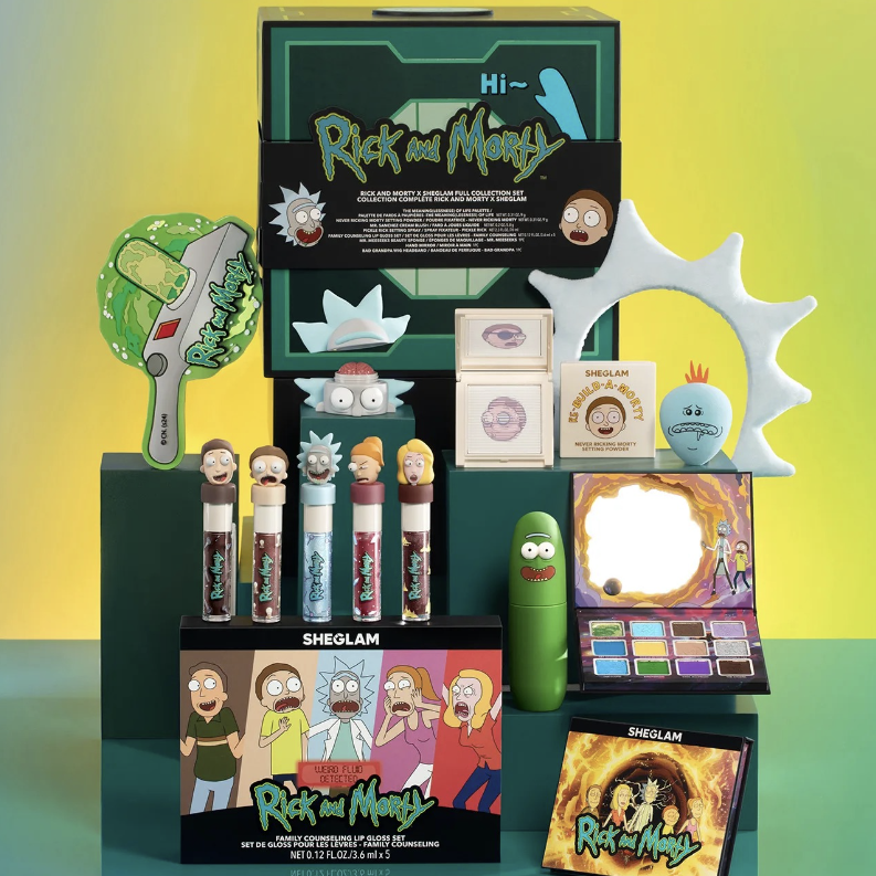 spots Sheglam Rick & Morty совместная макия that Rick Moti Eye Shadow Dip Lip Glum She GLAM