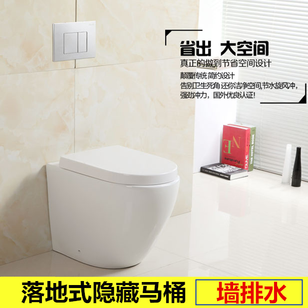 Floor-to-floor hidden toilet wall embedded concealed toilet wall drainage seat small size