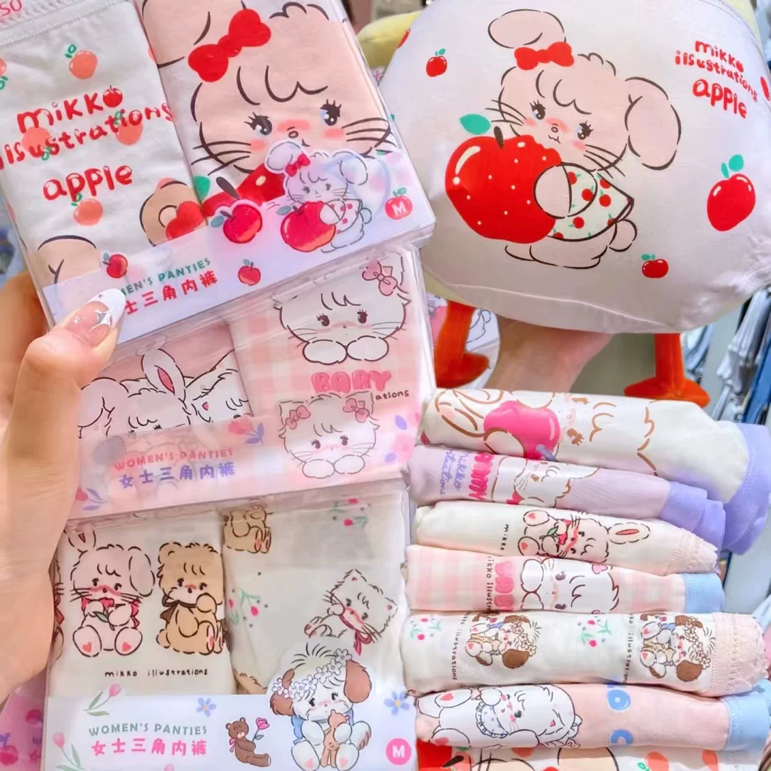[MINISO MINISO Mikko серия две шт. женские трусы студентки взрослые девушки хлопковые трусы]