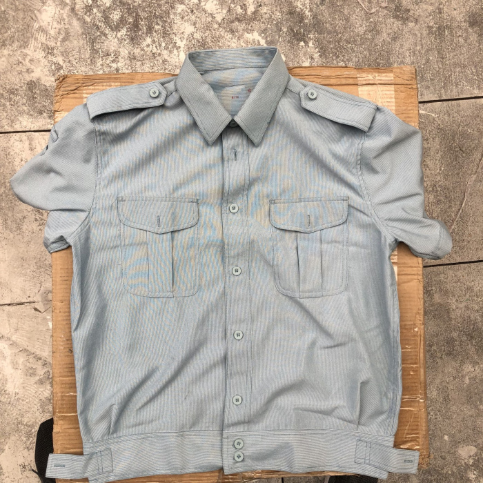 Old 9-empty blue short sleeve jacket shirt summer shirt