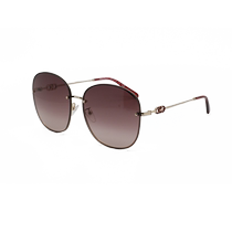 (Self-operated) FERRAGAMO Ferragamo women’s imported metal round sunglasses SF281SA—red