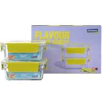 (Self-operated) Glasslock Korean tempered glass crisper microwave oven lunch box set