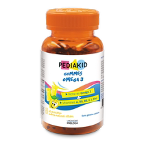 (Auto-utilisé) Pediakid Omega 3 Bear Gummy DHA Vitamine A Huile de lin Réapprovisionnement cérébral