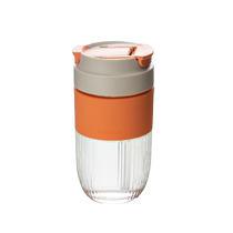 (Self-operated) Lemeiya Macaron Symphony Coffee Cup Tea Cup Sealed Cup Tempered Glass Anti-scalding Straw Cup