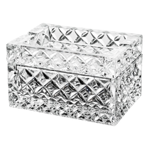 (Self-operated) BOHEMIA Czech imported crystal glass double-layer cigar box ashtray living room office