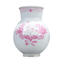 MEISSEN 梅森瓷器 粉印度花卉  台面花瓶 摆件客厅陶瓷玄关桌面