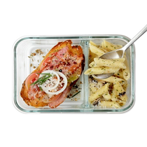 (Self-operated) Glasslock imported heat-resistant tempered glass separated lunch box microwave oven crisper lunch box