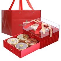 (Self-operated) Lecmor red velvet crystal five-piece gift box American ginseng deer antler Ganoderma lucidum dendrobium and red ginseng for the elders