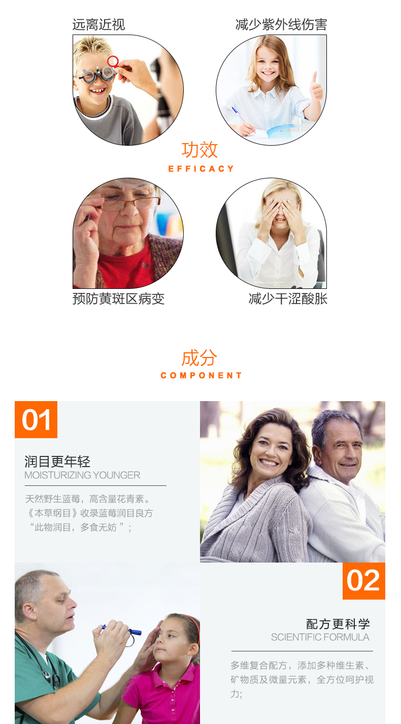 德国进口 双心 蓝莓叶黄素胶囊 30粒 图3