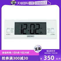 (Self-operated) New SEIKO clock pendulum table ornaments LCD small alarm clock electronic small clock night light
