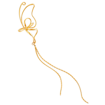 (Self-operated) OSEWAYA ear cuff design with abstract dancing butterfly line drawing without pierced tassel ear clips