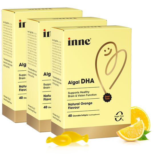 【自营】inne因你全脑dha儿童补脑增强记忆力海藻油胶囊 40粒*3