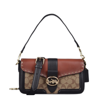 (Self-operated) COACH Womens Medium Shoulder Handbag PVC with Leather