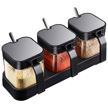 (Self-operated) Condiment bottles salt shakers condiment boxes kitchen household high-end light luxury packaging and storage with multiple compartments