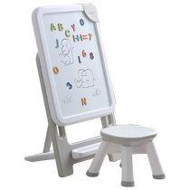 (Self-operated) Aican childrens drawing board baby teaching home small blackboard stand writing white imported magnetic light gray