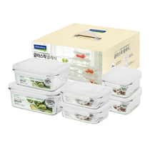 (self-employed) Glasslock Korea tempered glass preservation box microwave heating lunch box fridge suit