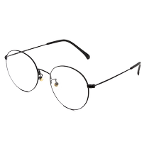 (Self-operated) cyxus anti-blue light glasses for women retro round frames for work anti-fatigue gold wire plain frames ultra-light