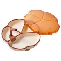 (Self-operated) LOCK&LOCK baby meal plate compartment tray baby suction cup childrens tableware silicone food supplement bowl box