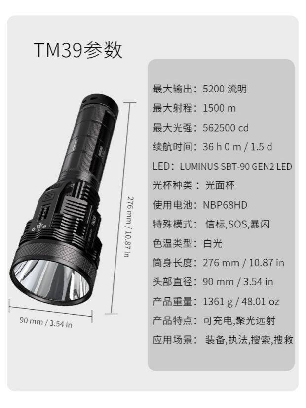 Nitecore конденсатор 1500 метров в длину на открытом воздухе Исследовать лампы супер Light Search фонарик nitecore/奈特科尔 