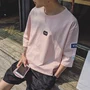 Áo thun nam tay ngắn mùa thu đông phiên bản Hàn Quốc lỏng lẻo 7 tay áo bảy điểm Quần áo nửa tay học sinh Nhật Bản 5 năm điểm trong tay áo nam triều áo thun nam 
