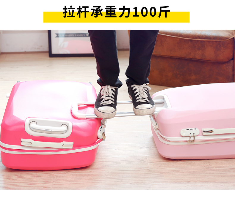 Xe đẩy nữ vali nhỏ 20 inch hộp mật khẩu dễ thương Phiên bản Hàn Quốc 24 vali nhỏ tươi vali học sinh 26 inch - Va li vali lock&lock