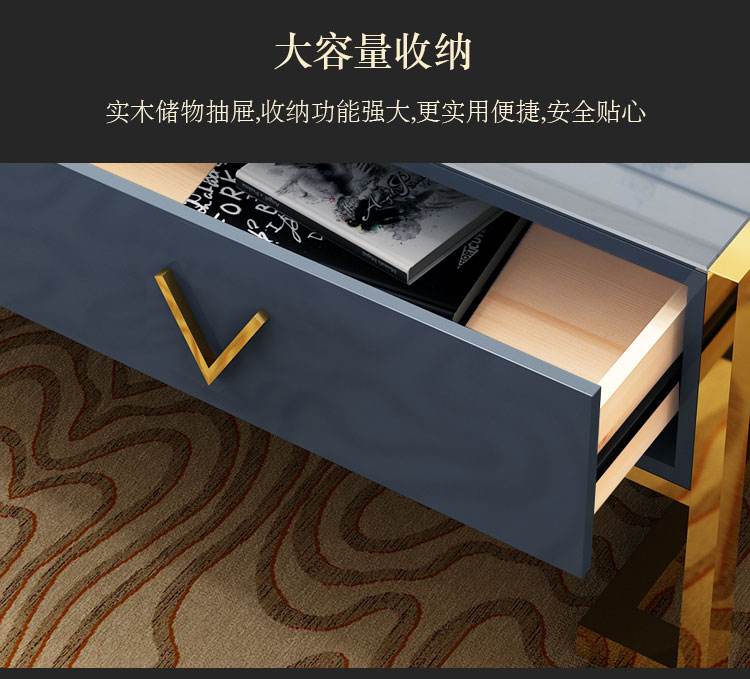 Phòng khách sang trọng theo phong cách Hồng Kông nội thất sáng tạo nội thất tối giản hiện đại bàn cà phê inox sơn kính cường lực bàn trà vàng - Bàn trà bộ bàn ghế sofa phòng khách