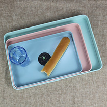 Living room fruit tray rectangular European-style fashion tea table drain cup Home Melamine Dinner Plate Creative Pure Color Dumplings