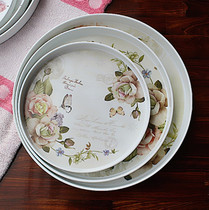 Melamine fashion Cup tray round tea tray home creative tray fast dinner plate cake water cup hot water bottle