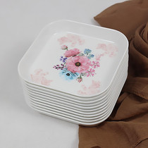 Spinner head disc discharge of garbage fish sprints fruit shell plate table containing household quadripartite melamine imitation porcelain dry fruit tray