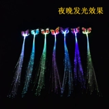 Уличные киоски ночной рынок светящиеся бабочки косички блестящие игрушки детские яркие светящиеся волосы тош