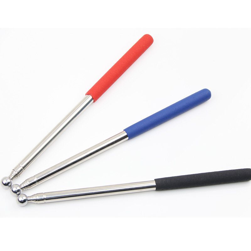 Teaching whip stainless steel telescopic teaching whip teaching stick 1 meter thickened handle retractable stainless steel chess pole guide chess pole