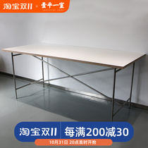 Bauhaus conference table square workbench medieval designer dining table ins creative office modern computer desk