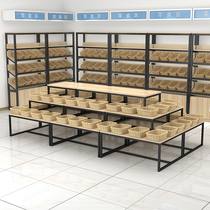 Snack Shelf Supermarket Convenience Store small selling part Casual Food Show Shelf Double-sided Middle Island Container