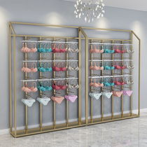 Lingerie Shelf Show Rack Hanging Shorts Bra Shelves Leaning Against Wall Panties Display Shop Floor Style Sleeping Pants Show Cabinet