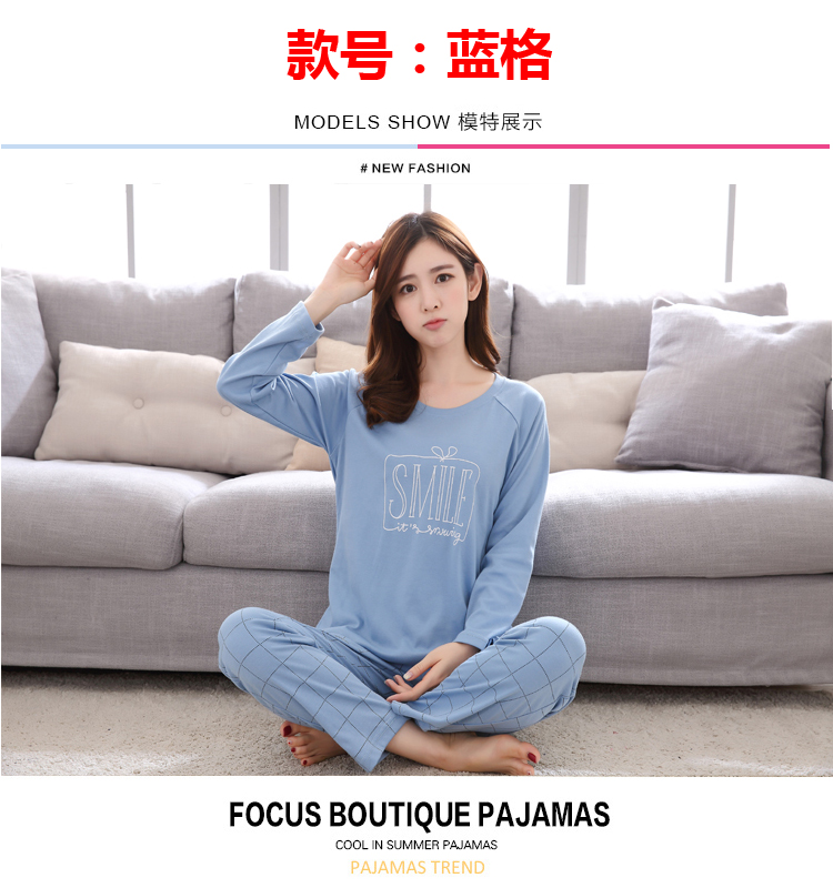 Đồ ngủ đặc biệt hàng ngày của phụ nữ cotton dài tay mỏng thường xuyên mùa xuân và mùa thu hoạt hình dễ thương bên ngoài mặc phù hợp với dịch vụ nhà nội y cao cấp
