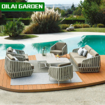 Outdoor sofa Balcony Rattan Chairs Tea Table rattan choreographer Courtyard Villa Open-air Hotel Garden Furniture Combined Leisure