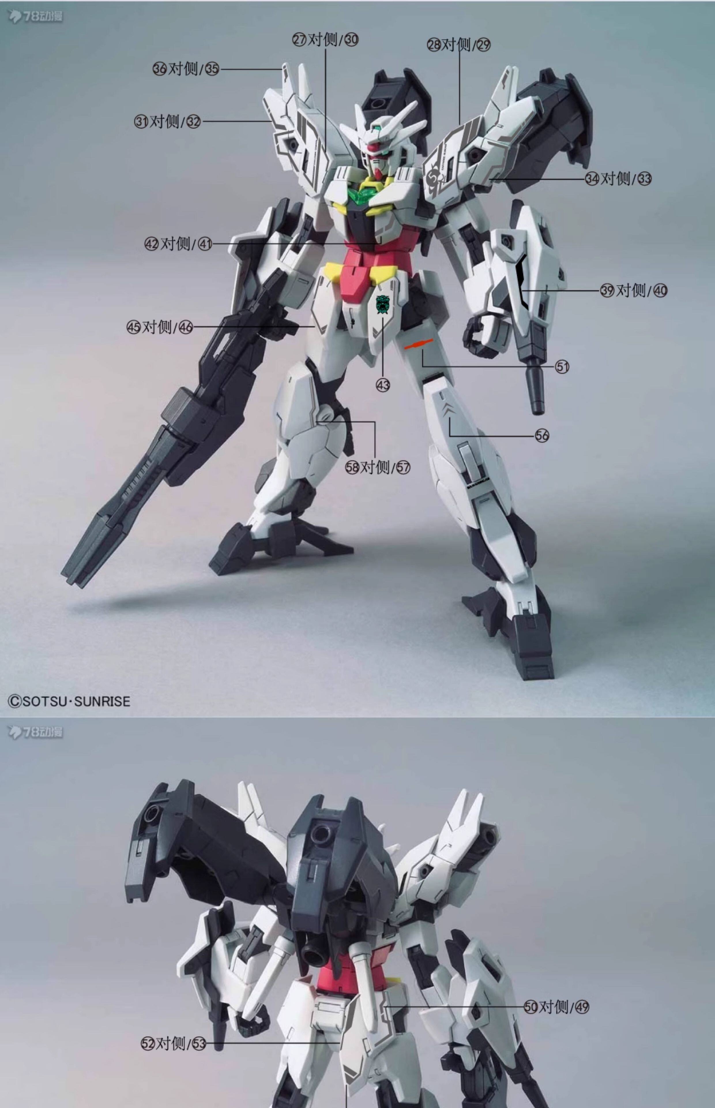 Наклейка amax工作室 hg 核心高达(地球三/木星五/天王七/海王八).萤光水贴