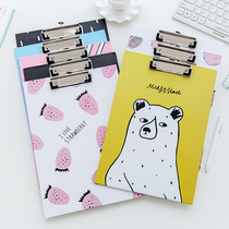 Korea Creative Stationery Office A4 Vertical Writing Tablet Paper Folder Plate Clip Cardboard Information Clip Paper Clip