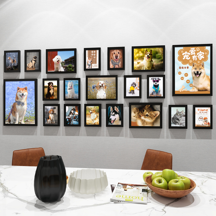 Pet Experience Center, Pet Supplies Store, Wall Hanging Paintings, Cute Cat and Dog Photos, Posters, Decorative Paintings, Background Wall