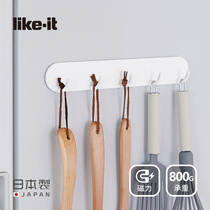 like-it imported from Japan five-connected magnet adhesive hook non-perforated non-marking kitchen refrigerator side storage adhesive hook rack