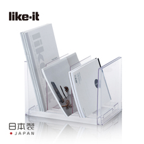 like-it imported from Japan transparent simple bookshelf shelf desktop file rack telescopic bookstore