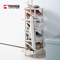 Tenma Tianma Co. Ltd. 9-story two-way shoe rack with umbrella frame door finishing shoes storage rack porch