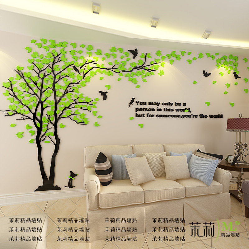 Creative Tree 3d Stereo Acrylic Wall Sticker Painting Living Room Sofa