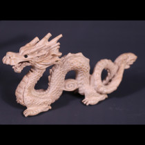 Tao dragon swing piece solid wood carved wood mascot of zodiac shape shape Chinese decorative crafts